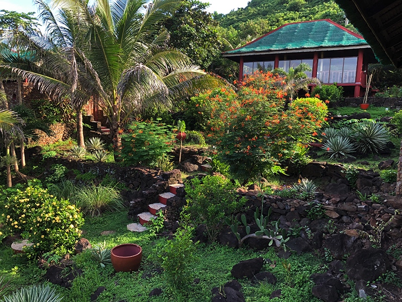 Tropical garden at Anino Kite Resort in Cuyo, Philippines