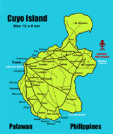 Cuyo Island Map – Palawan, Philippines